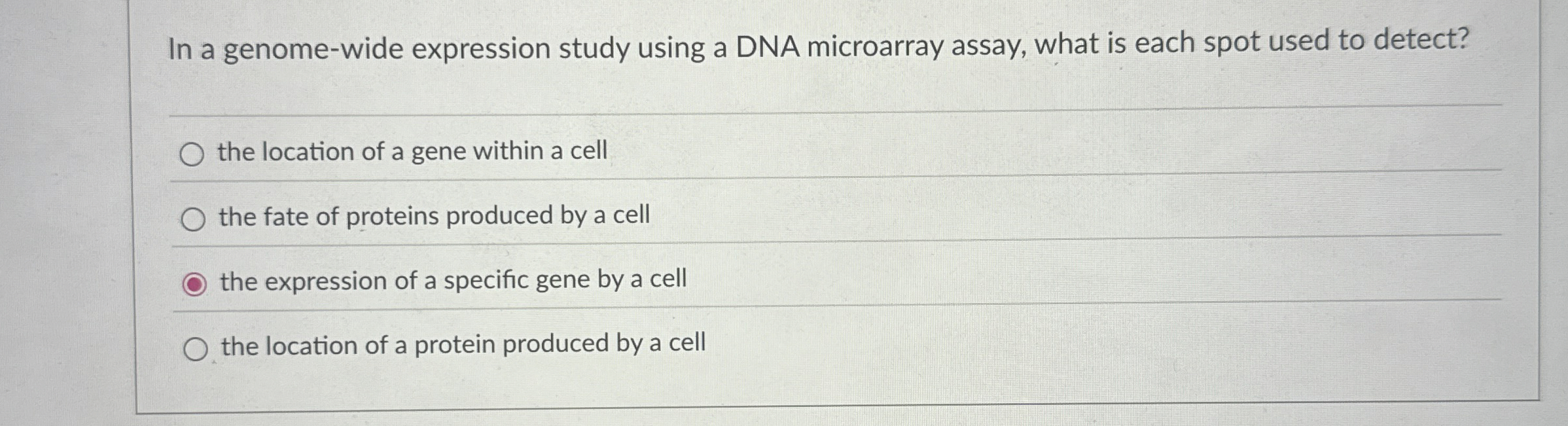 In a genome - wide expression study using a DNA