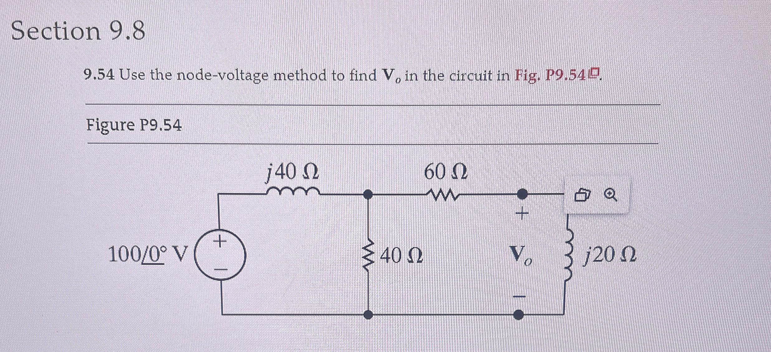Section 9 . 8 9 . 5 4 Use the node - voltage