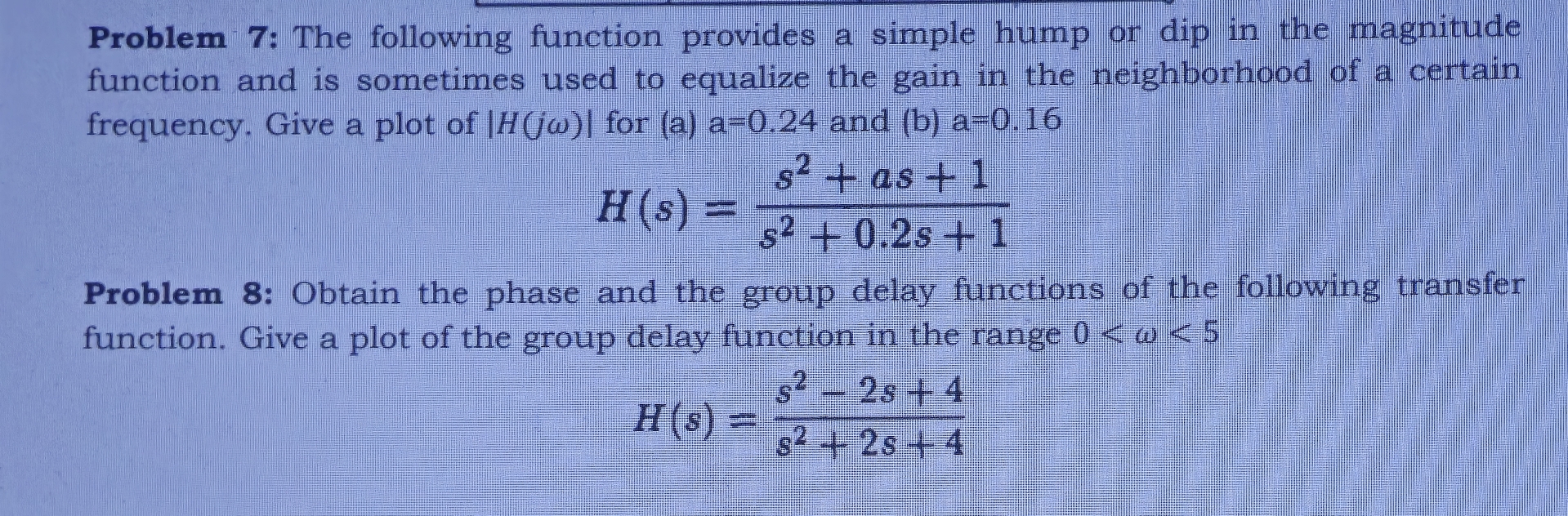 how Problem 7 : The following function provides a