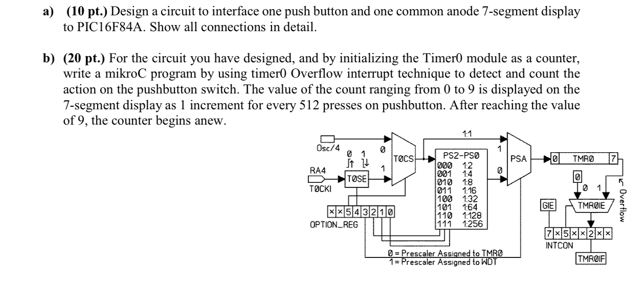 PLEASE SOLVE ASAP a ) ( 1 0 pt . ) Design a
