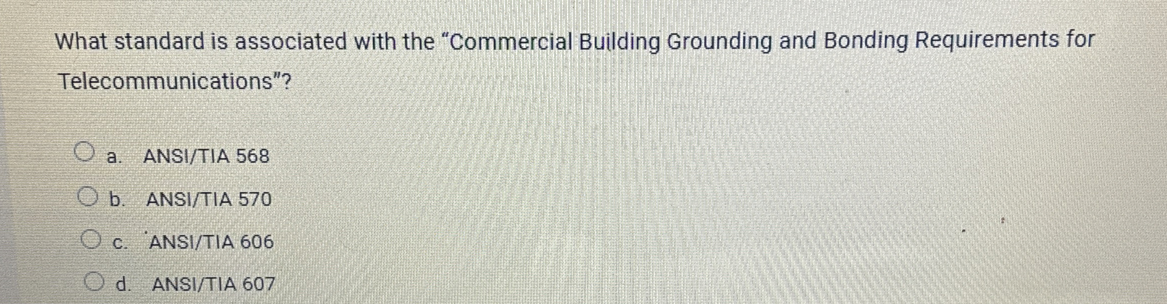 What standard is associated with the "Commercial