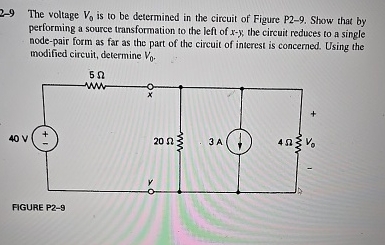 2 - 2 3 Determine the voltage Vo in Problem 2 - 9