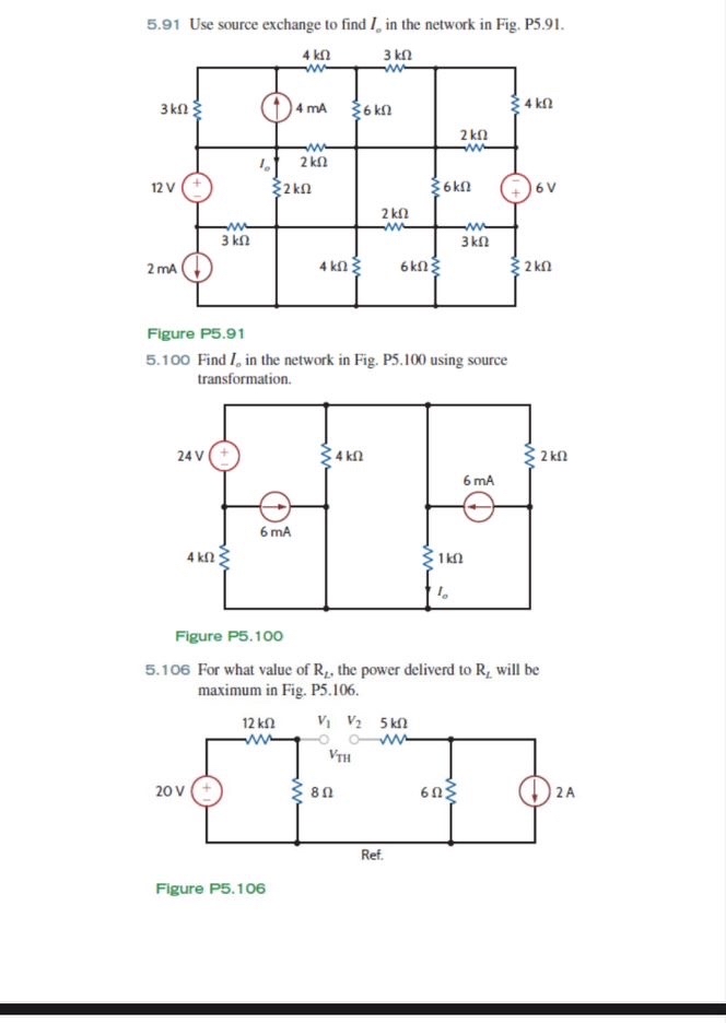 5 . 9 1 Use source exchange to find I o in the