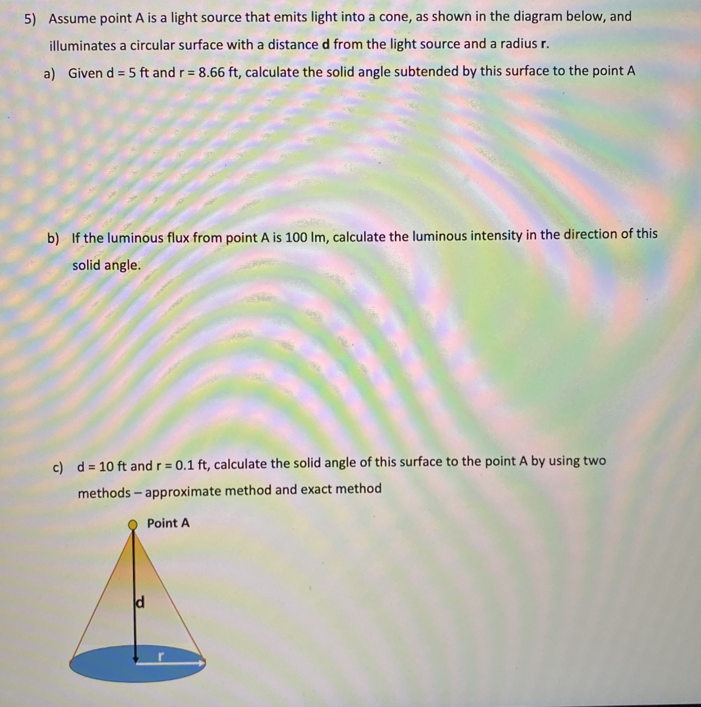 Assume point A is a light source that emits light