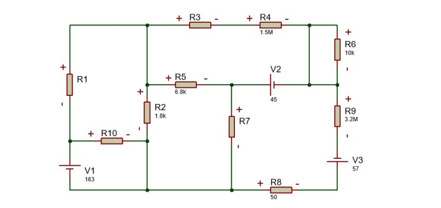 R 1 = 3 0 , R 2 = 1 . 8 k , R 3 = 8 6 , R 4 = 1 .