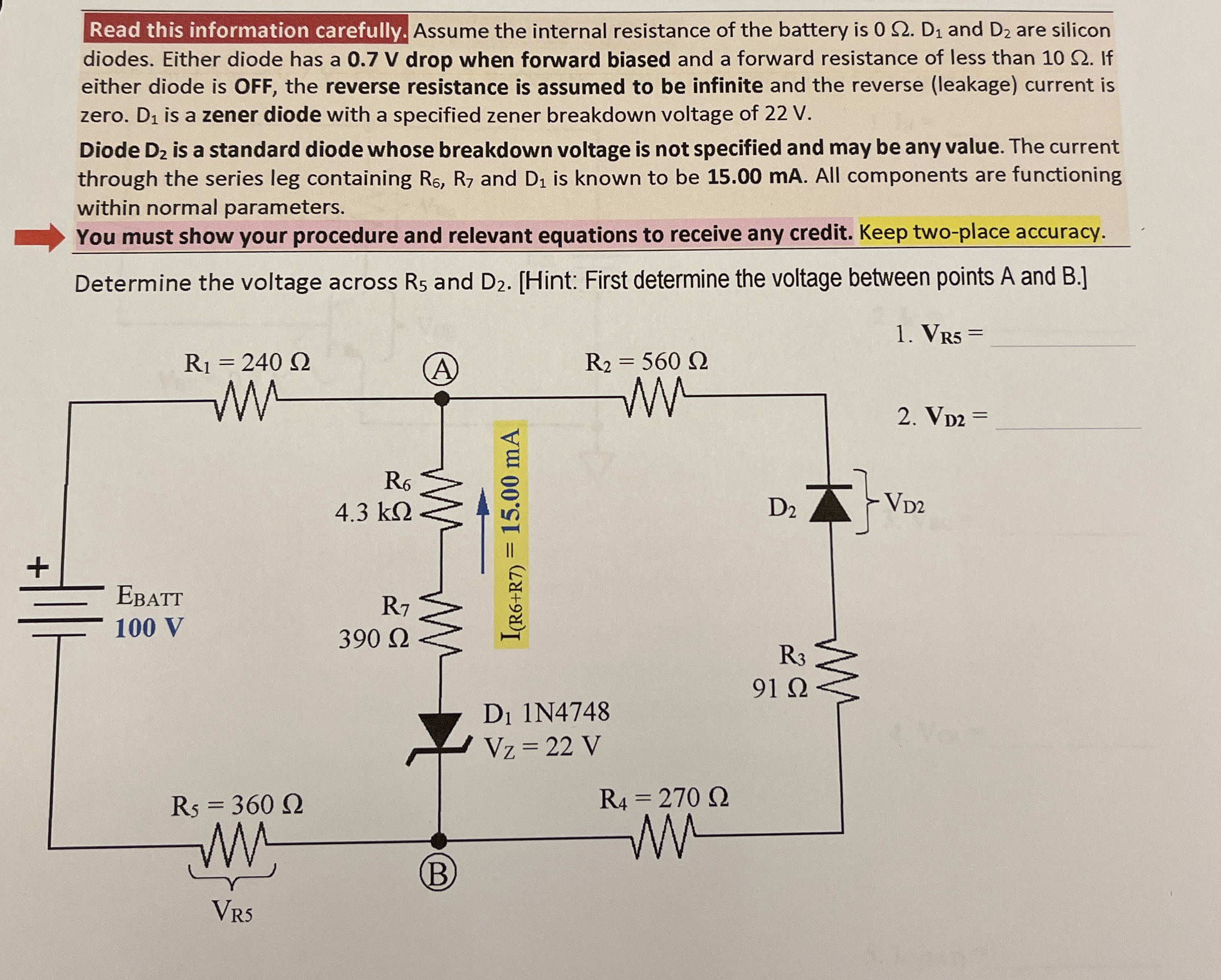 Read this information carefully. Assume the