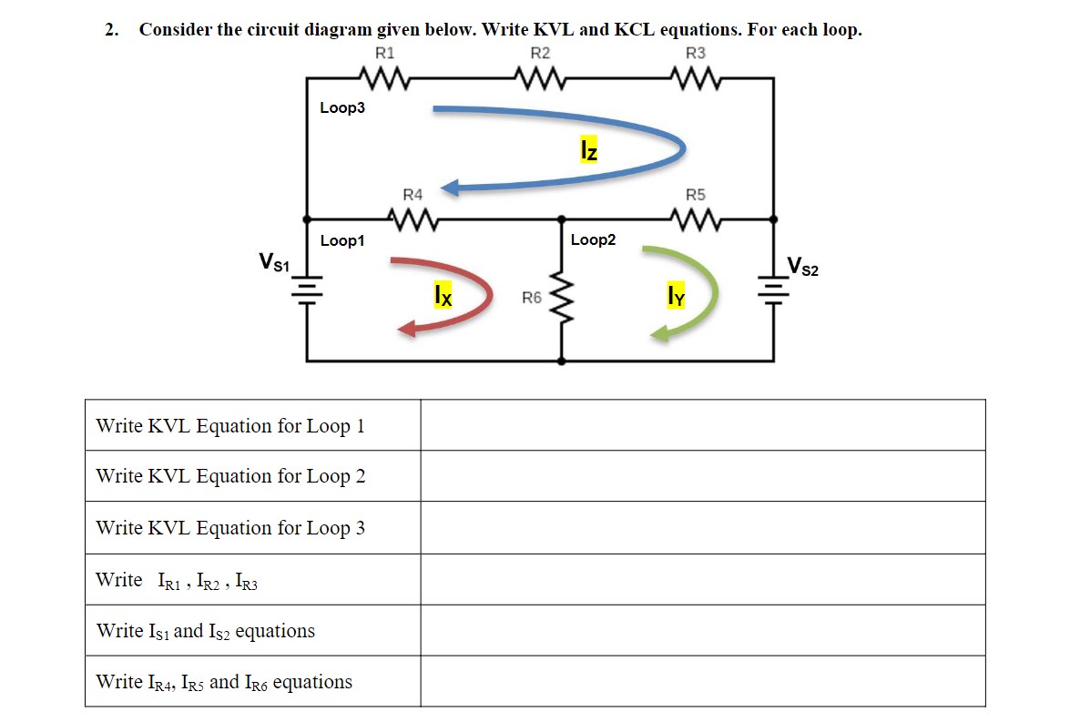 2 . Consider the circuit diagram given below.
