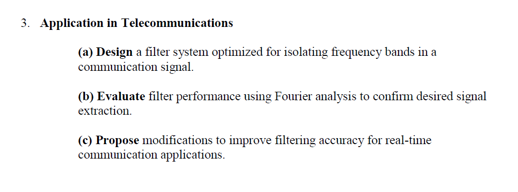 3 . Application in Telecommunications ( a )