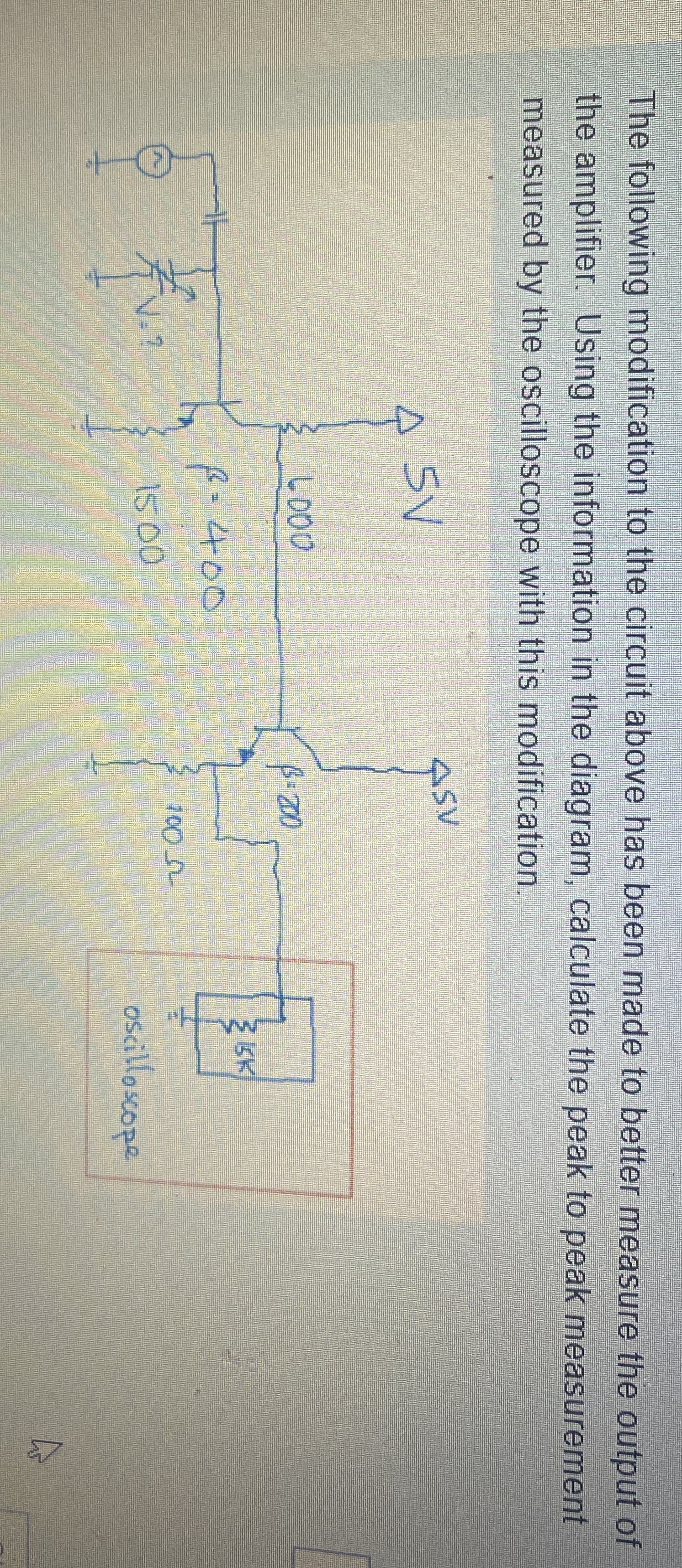 The following modification to the circuit above