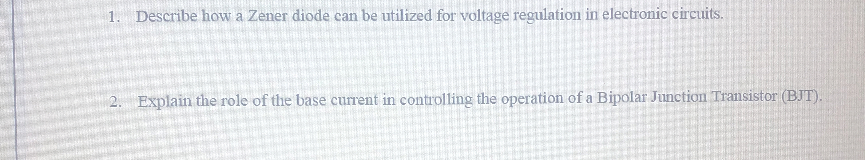 Describe how a Zener diode can be utilized for