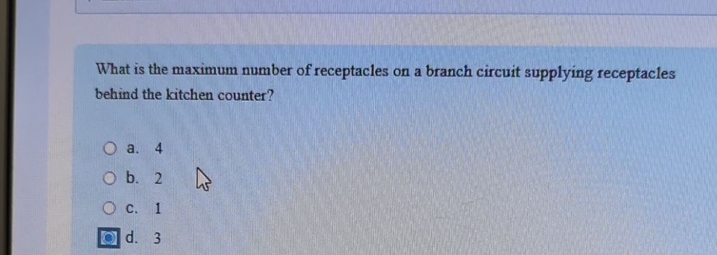 What is the maximum number of receptacles on a