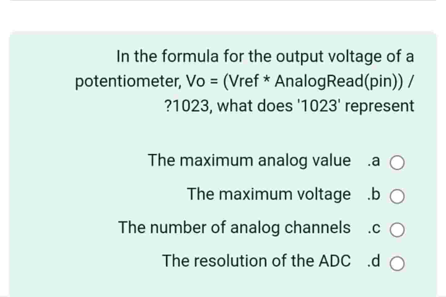 In the formula for the output voltage of a