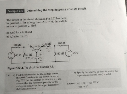 Determining the Step Response of an RC Circuit