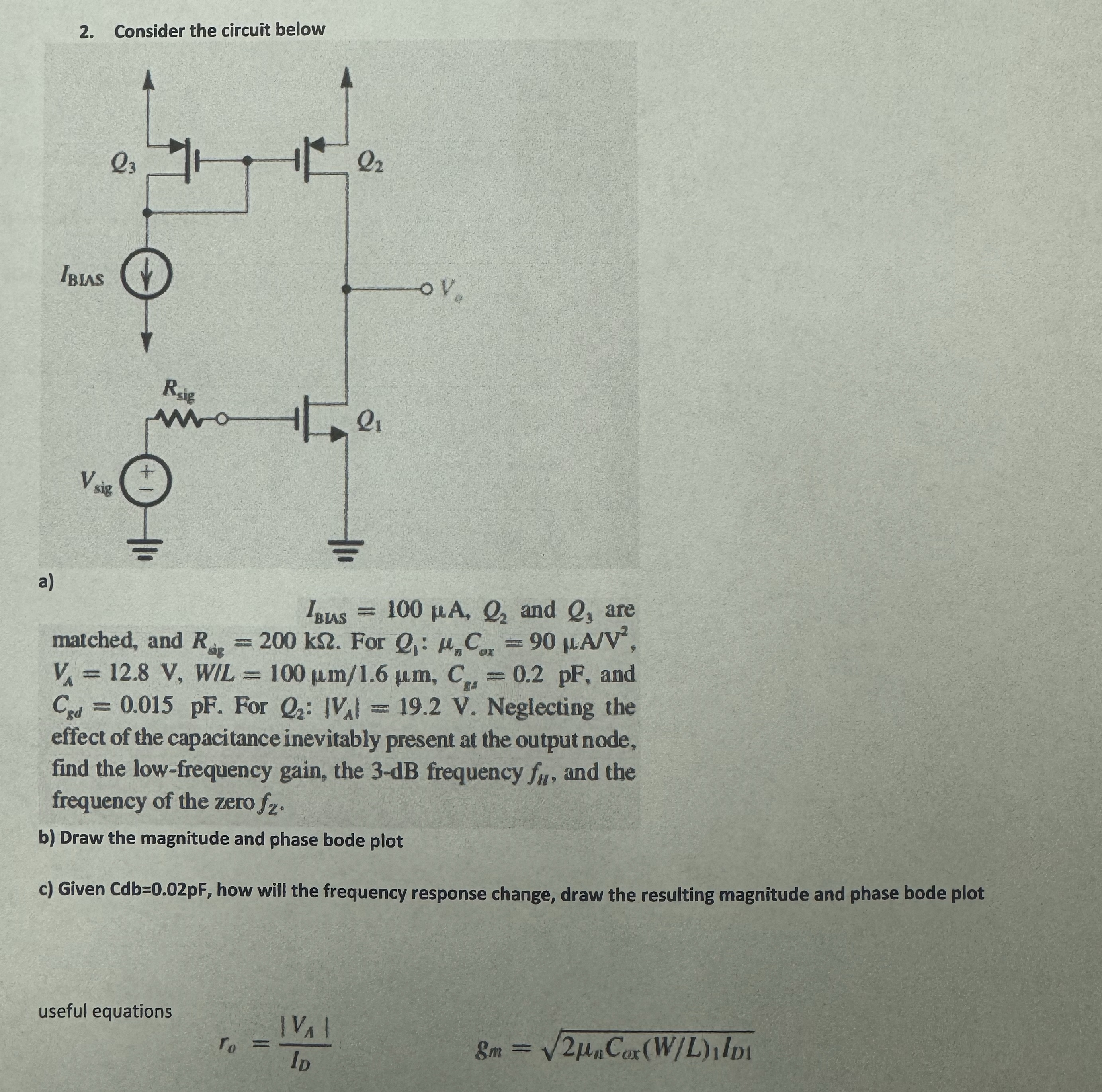 Consider the circuit below I B u s = 1 0 0 A , Q