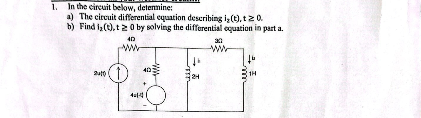 In the circuit below, determine: a ) The circuit