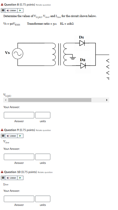 A Question 8 ( 0 . 7 5 points ) Rectike question