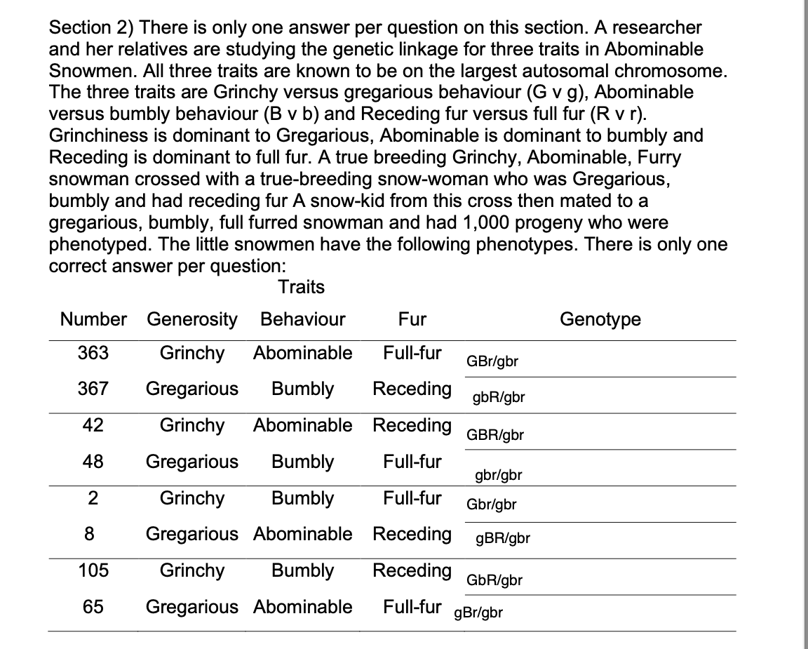Considering double cross over and corrected