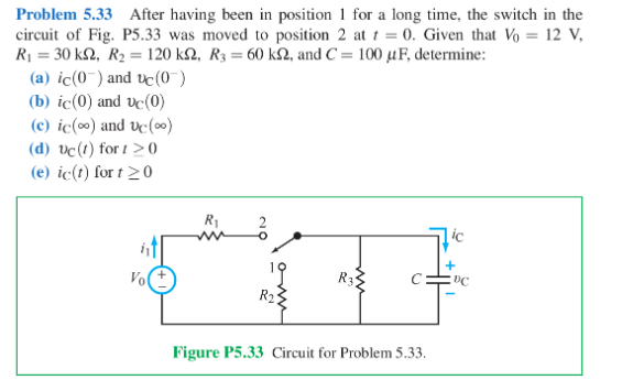 Problem 5 . 3 3 After having been in position 1