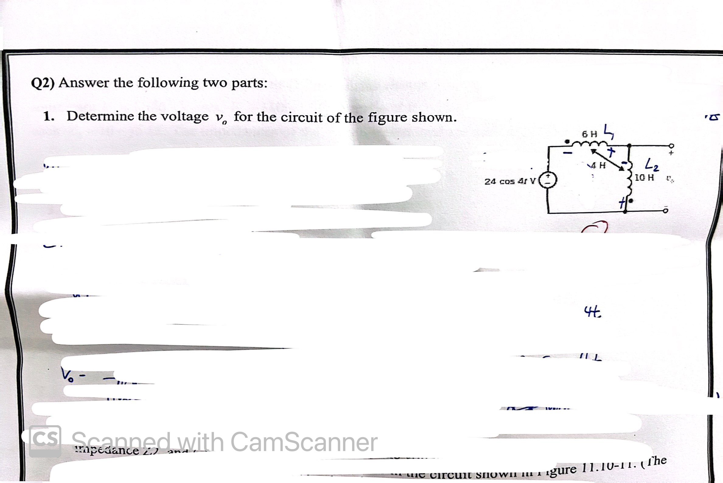 Q 2 ) Answer the following two parts: 1 .