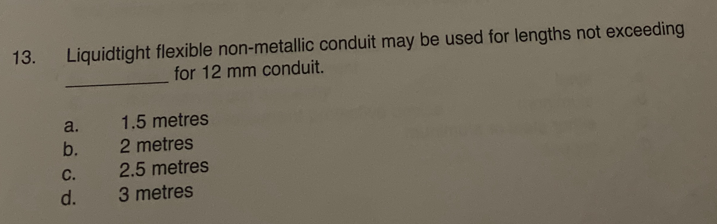 Liquidtight flexible non - metallic conduit may