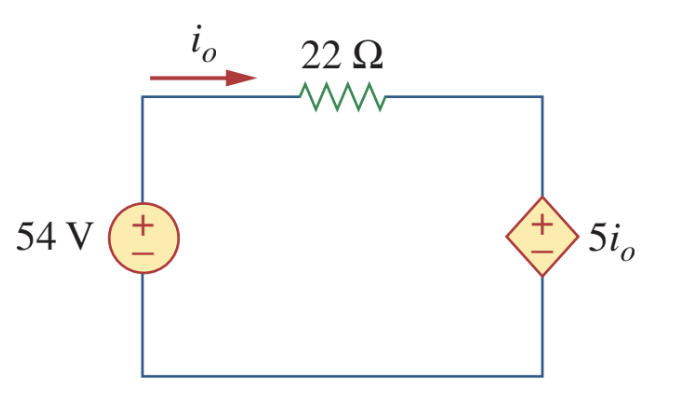 Determine io in the circuit below: