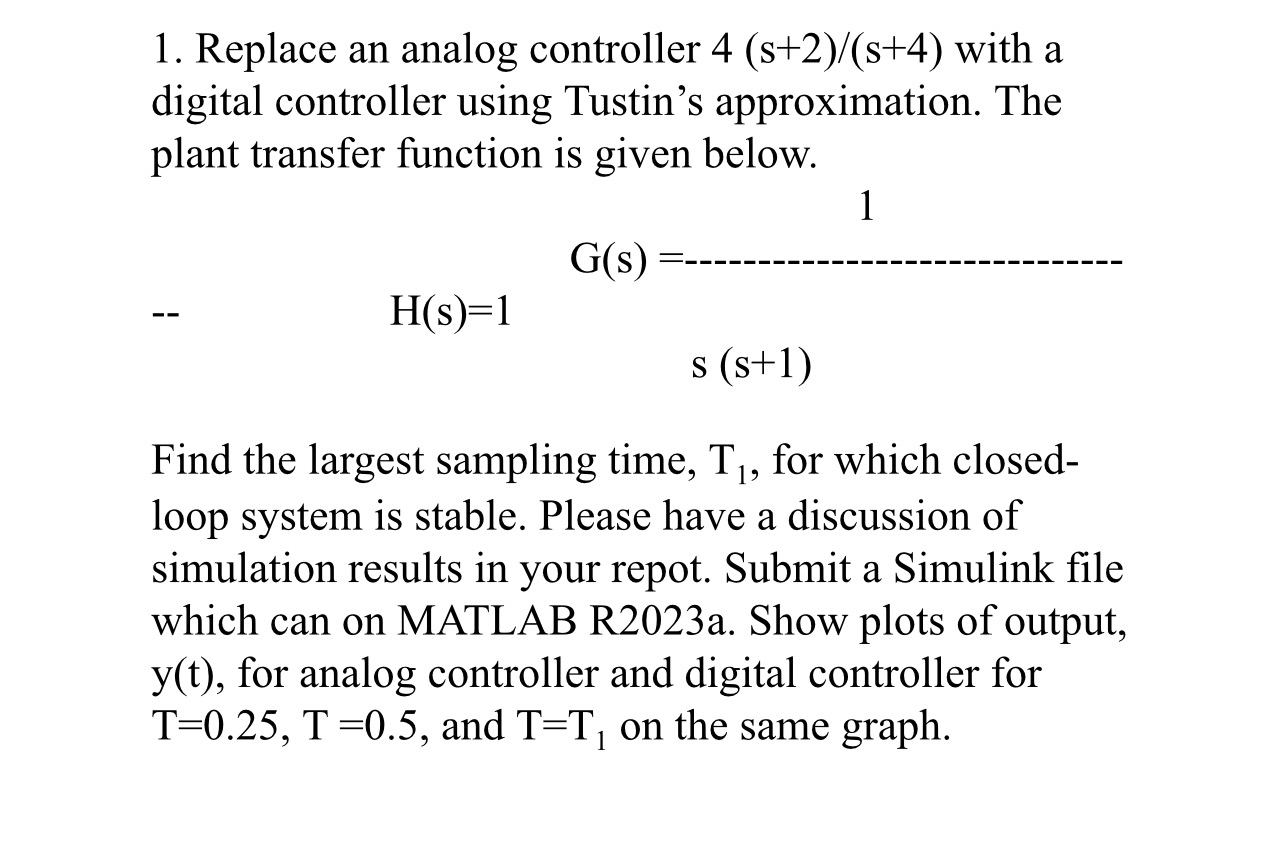 Replace an analog controller 4 s + 2 s + 4 with a