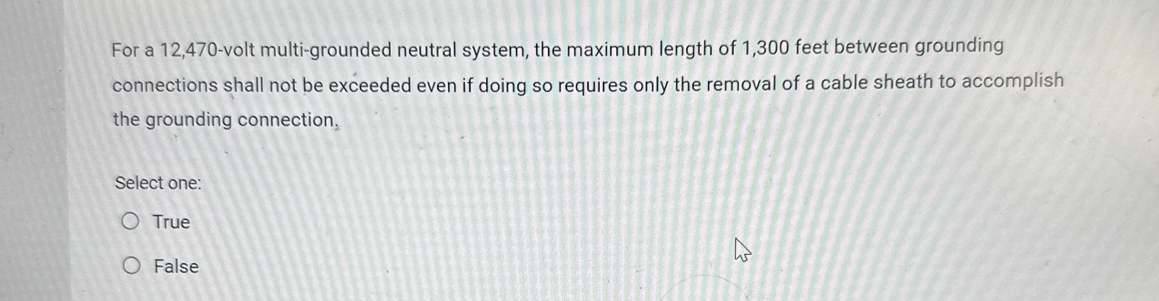 For a 1 2 , 4 7 0 - volt multi - grounded neutral