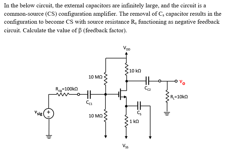 In the below circuit, the external capacitors are