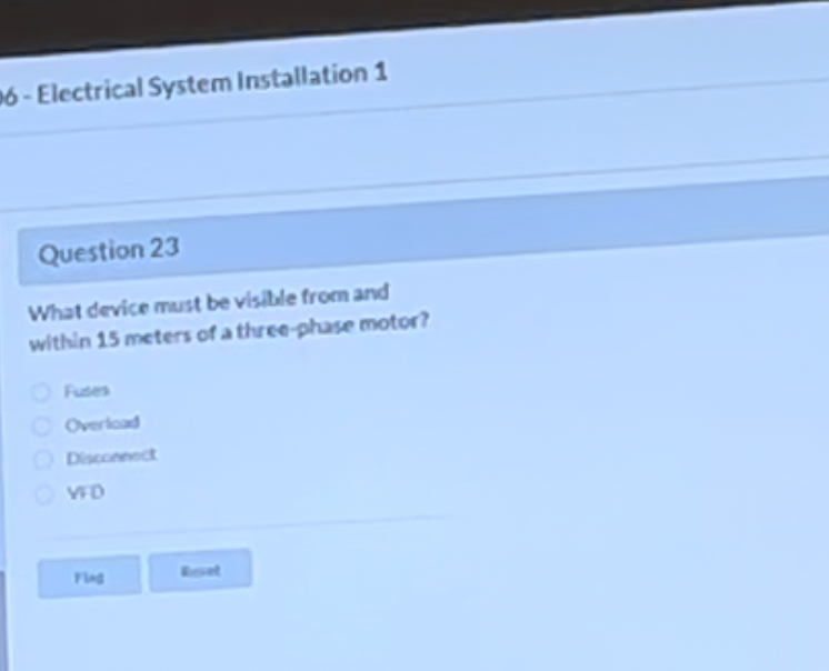 6 - Electrical System Installation 1 Question 2 3