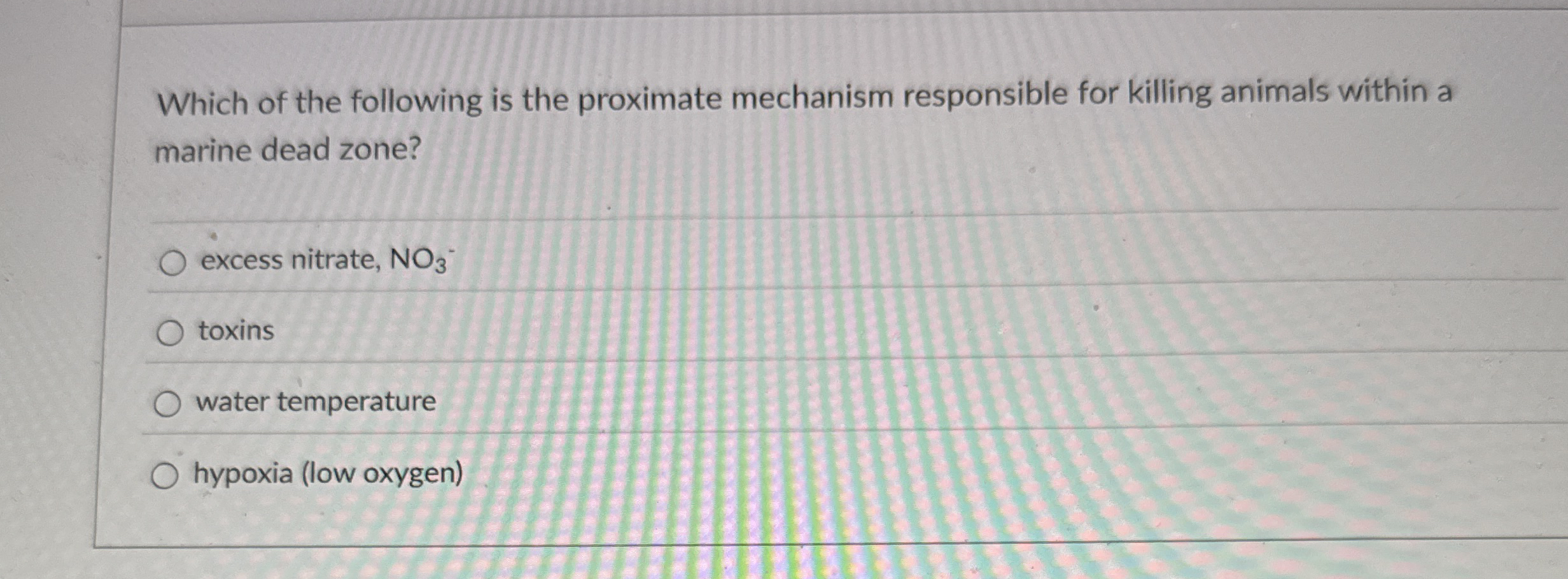 Which of the following is the proximate mechanism
