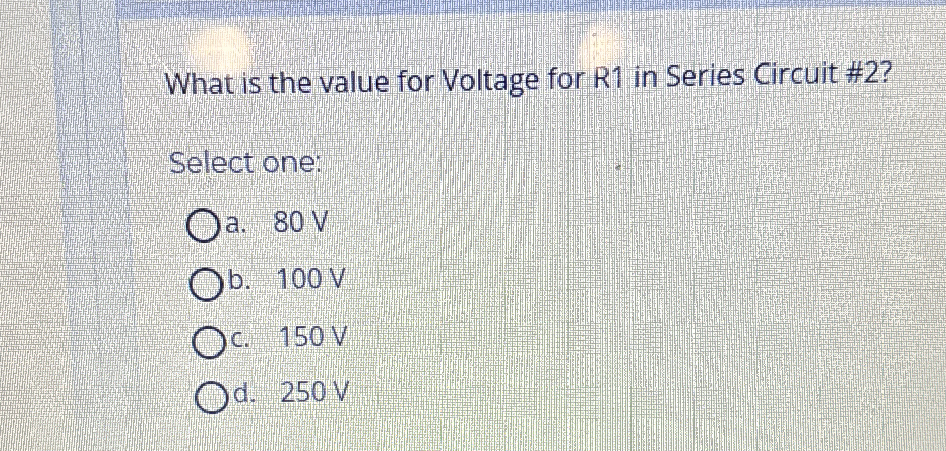 What is the value for Voltage for R 1 in Series