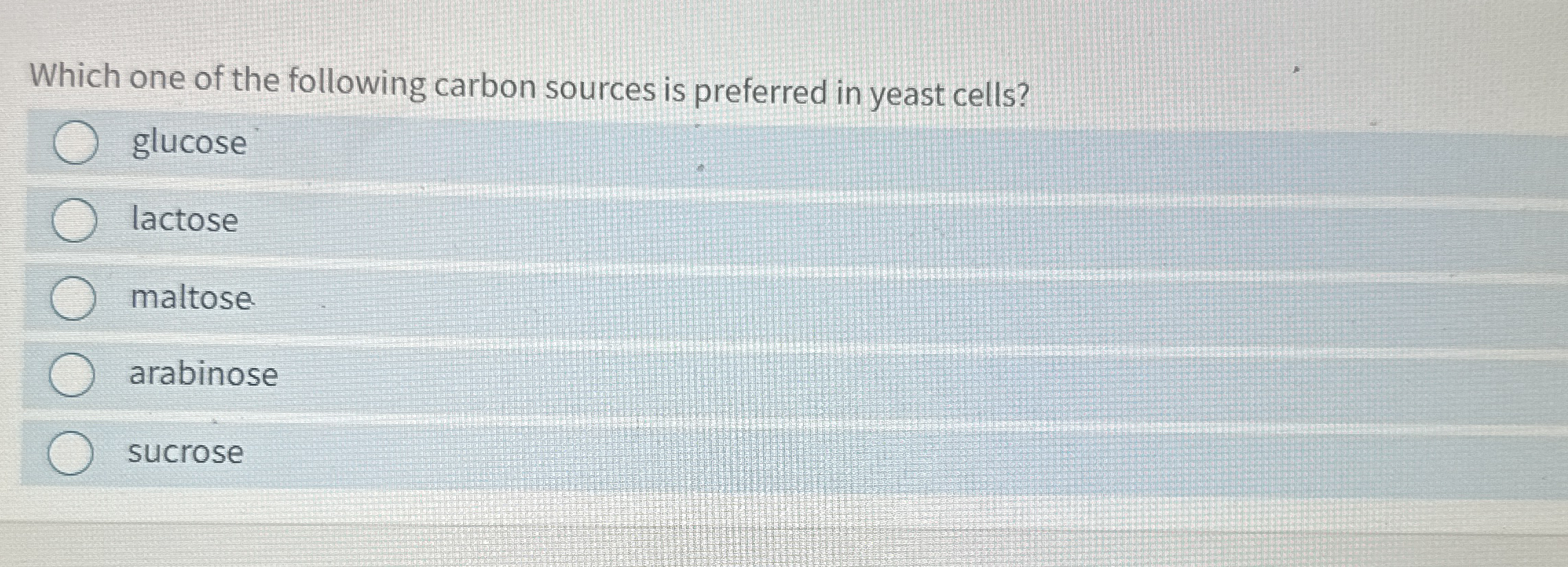 Which one of the following carbon sources is