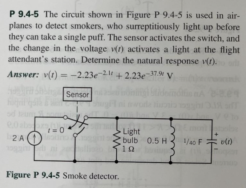 P 9 . 4 - 5 The circuit shown in Figure P 9 . 4 -