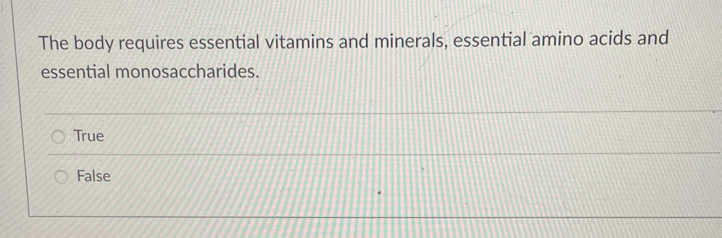 The body requires essential vitamins and