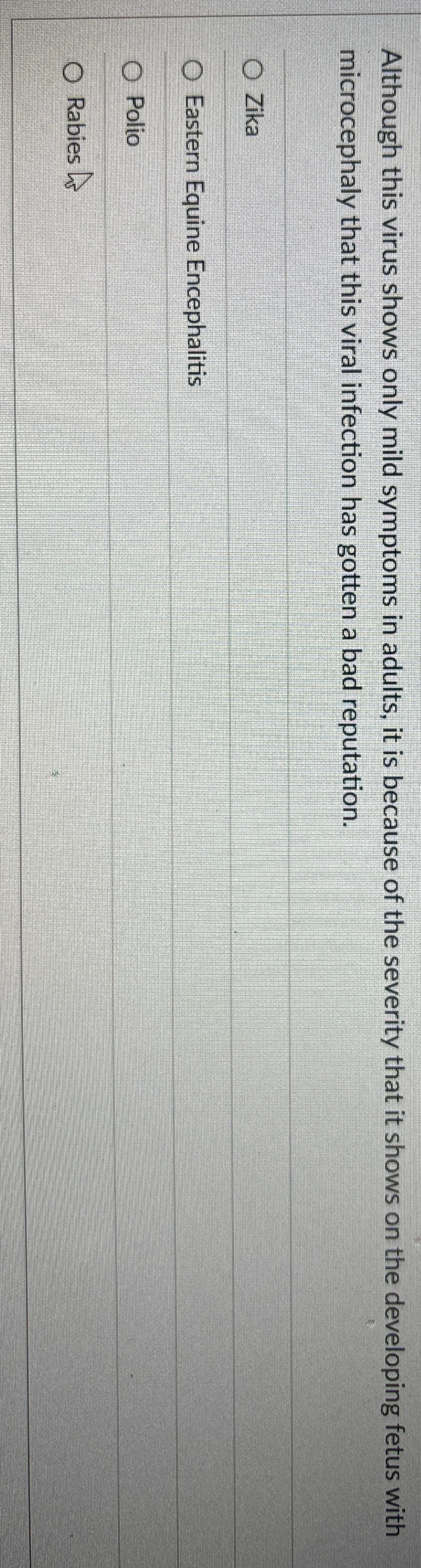 Although this virus shows only mild symptoms in