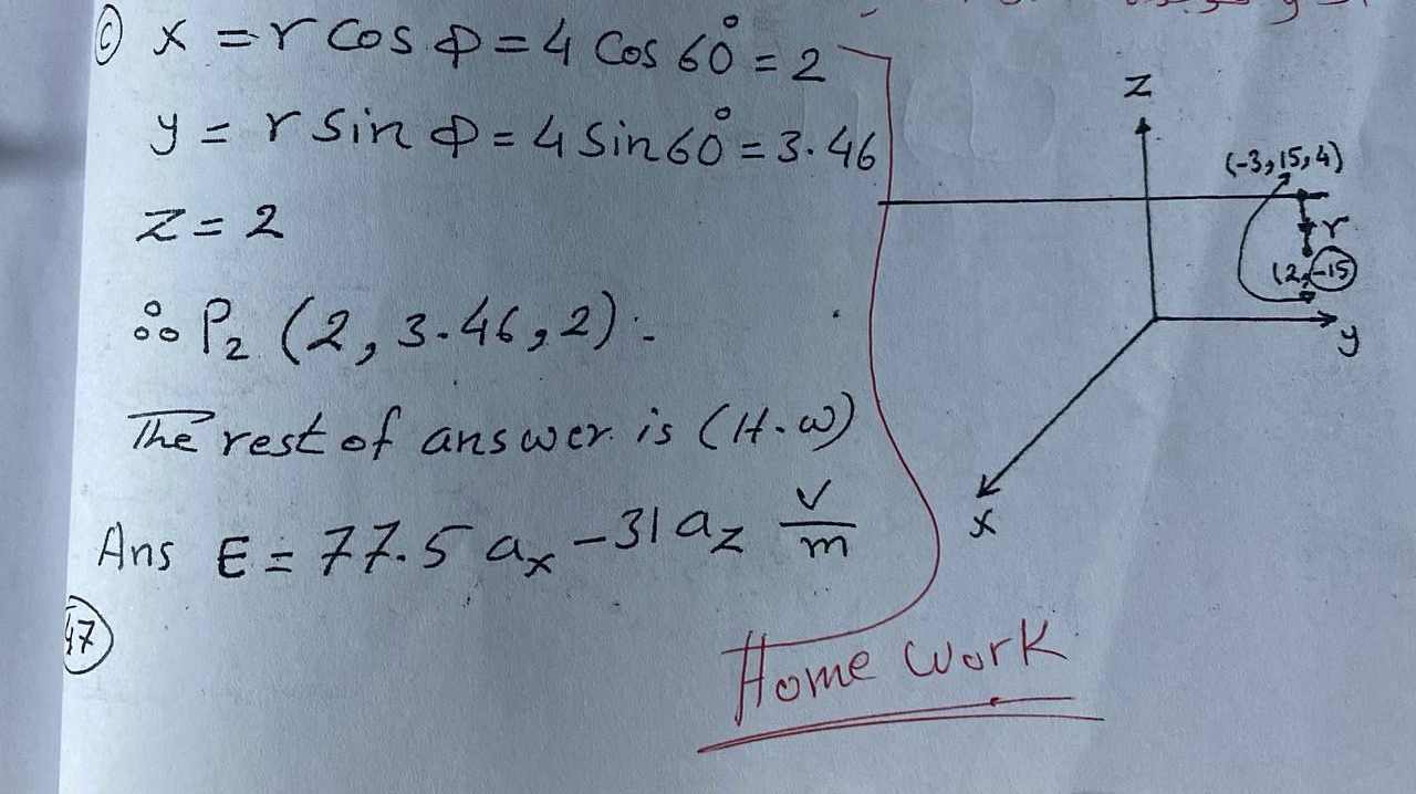 How to solve ( c ) x = r c o s = 4 c o s 6 0 = 2