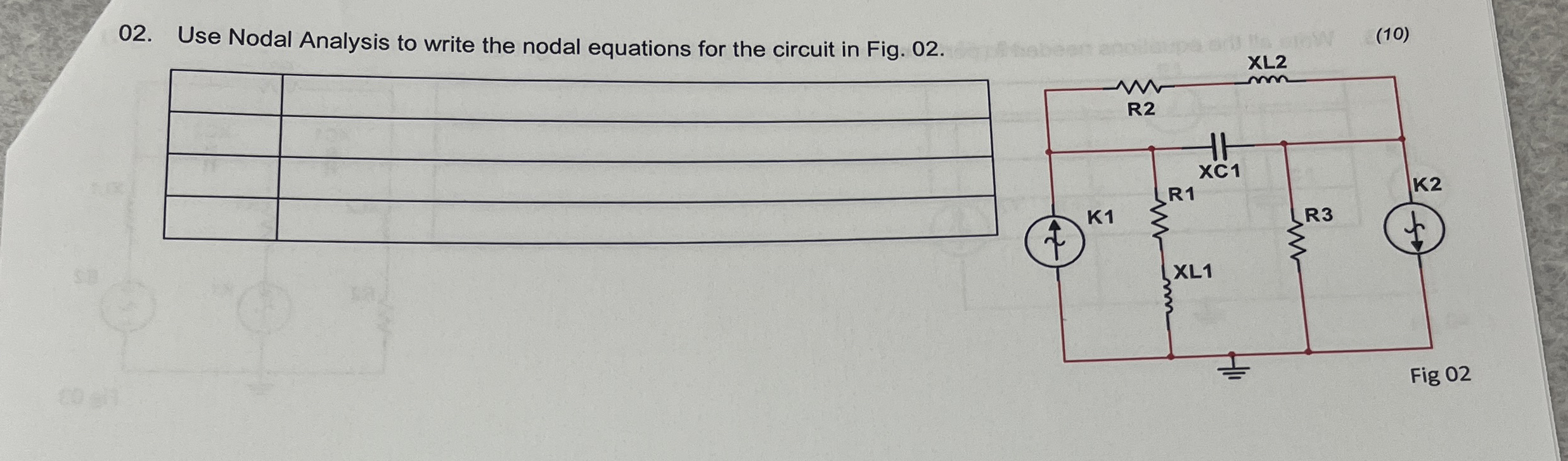 Use Nodal Analysis to write the nodal equations