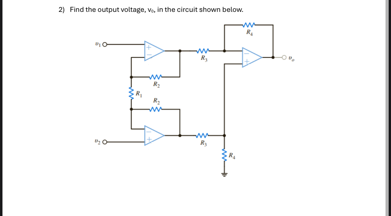 Find the output voltage, v 0 , in the circuit