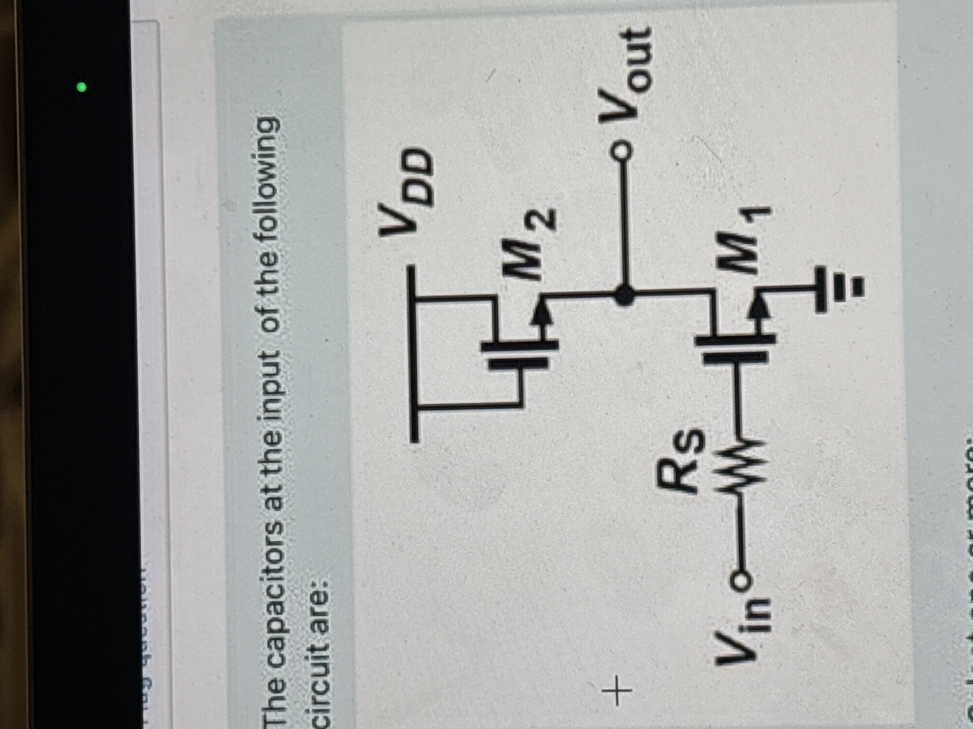 The capacitors at the input of the following