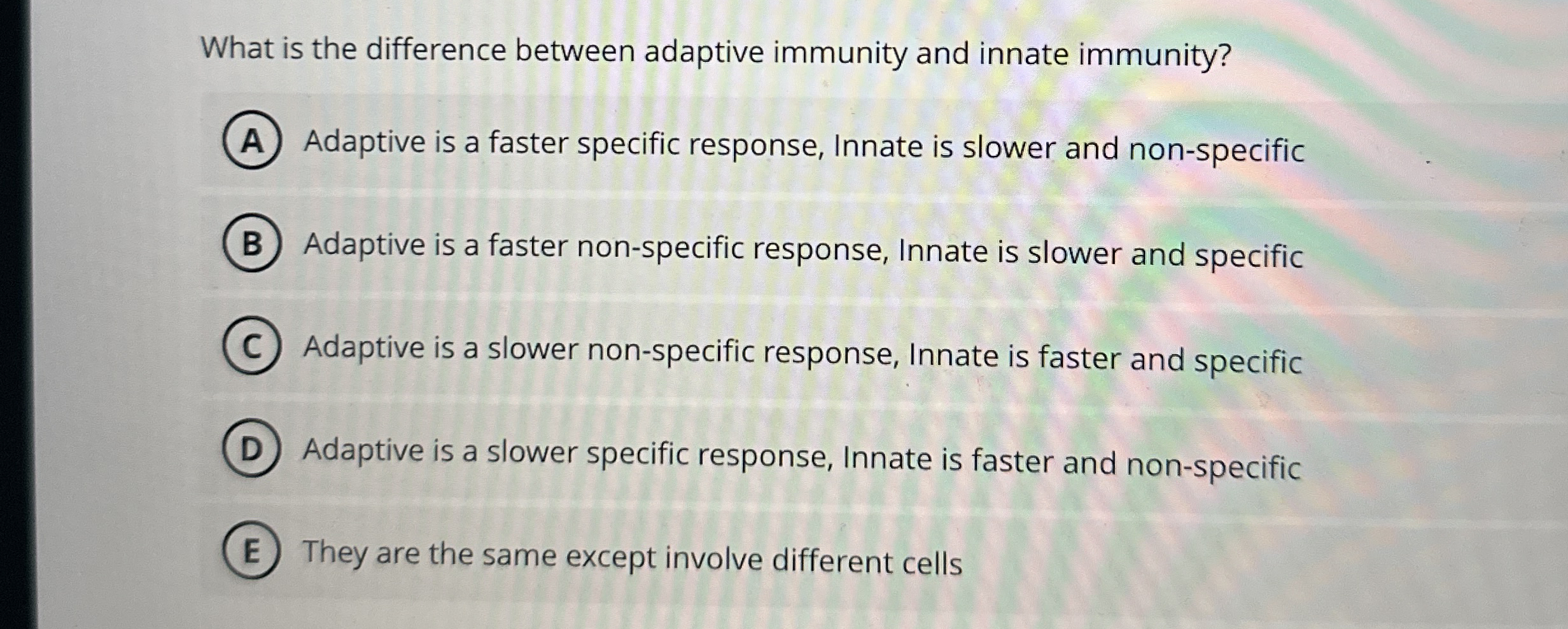 What is the difference between adaptive immunity