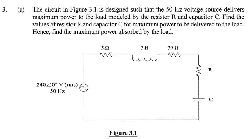 3 . ( a ) The circuit in Figure 3 . 1 is designed