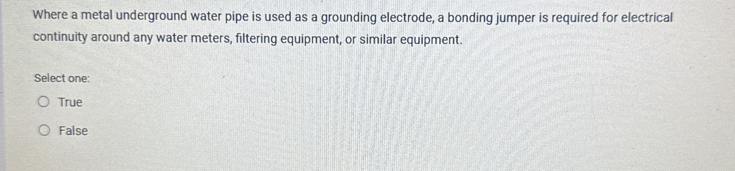 Where a metal underground water pipe is used as a