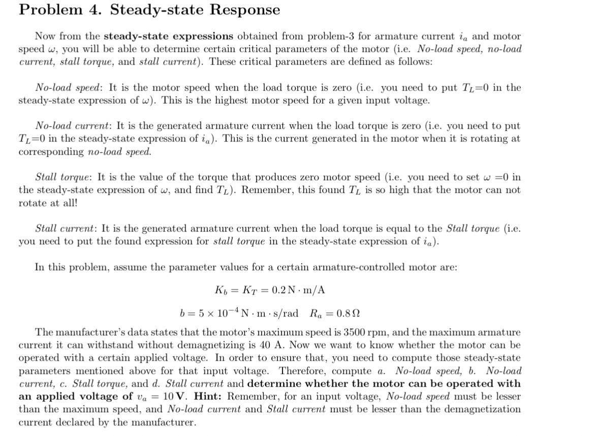 Problem 4 . Steady - state Response Now from the