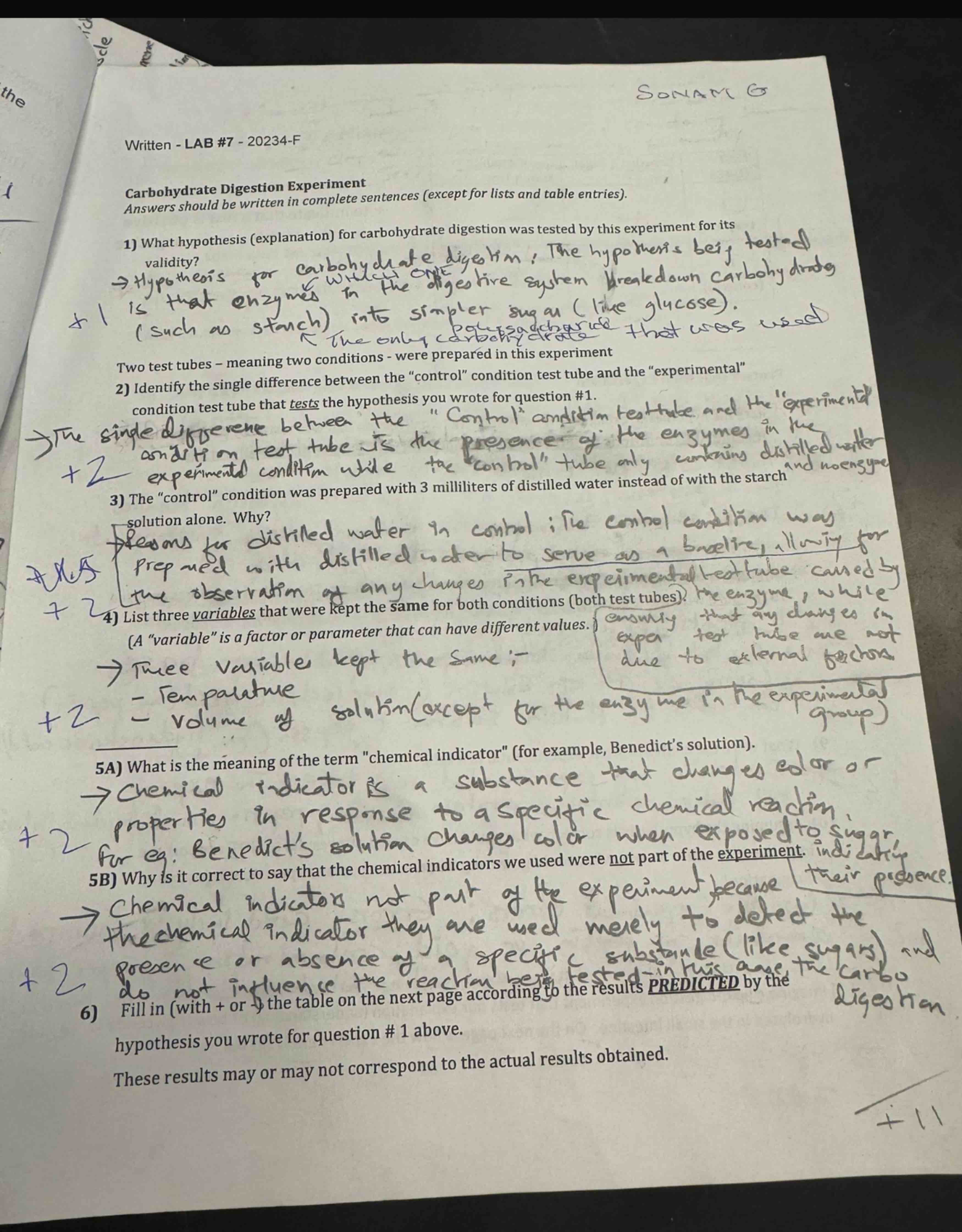 Written - LAB \ # 7 - 2 0 2 3 4 - F Carbohydrate