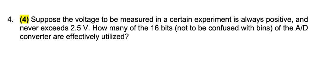 4 . ( 4 ) Suppose the voltage to be measured in a