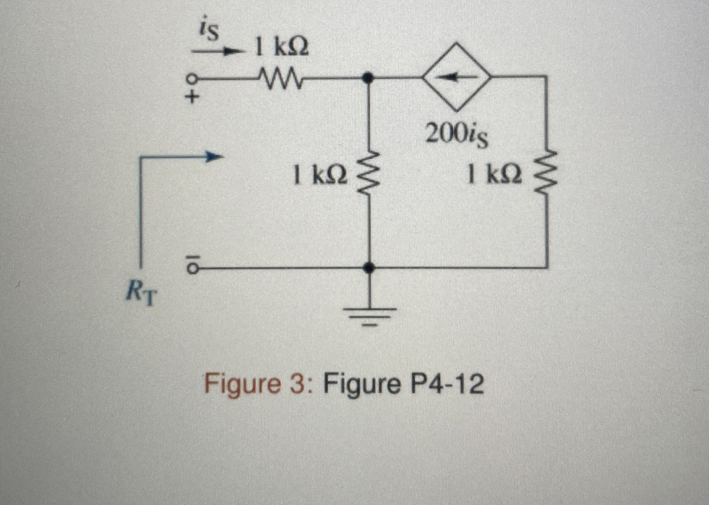 Find the input resistance to the circuit. Figure