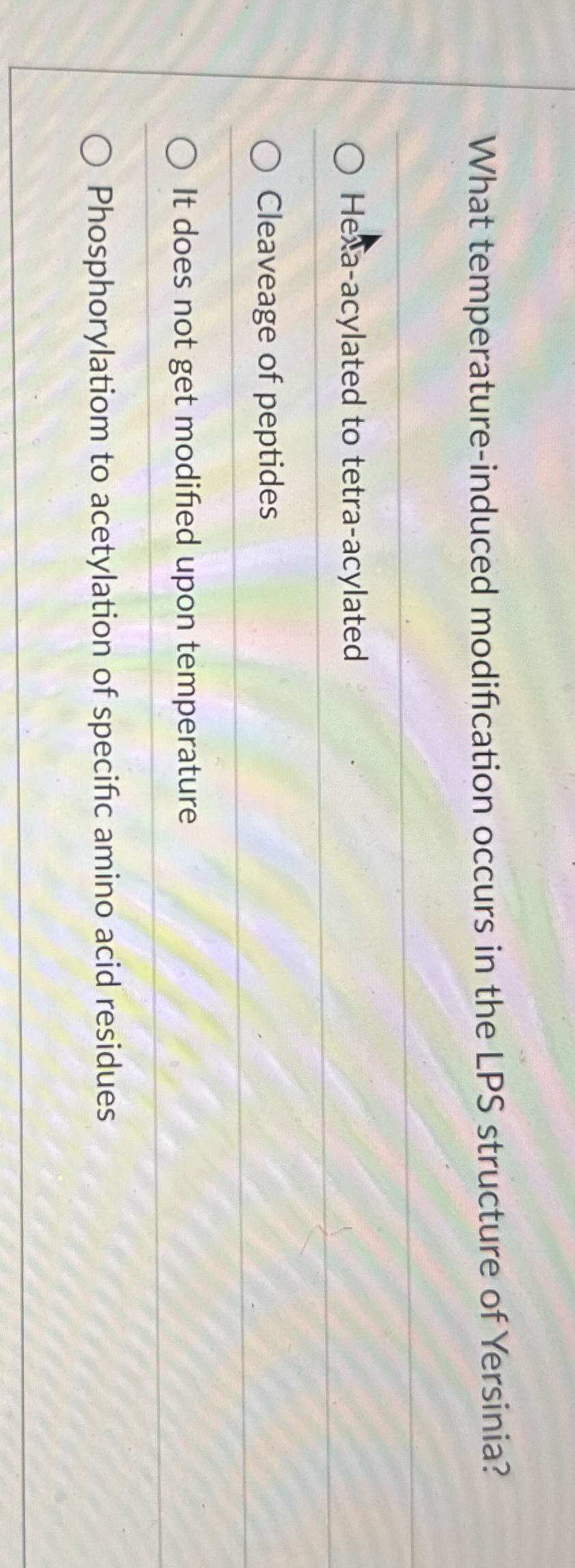 What temperature - induced modification occurs in