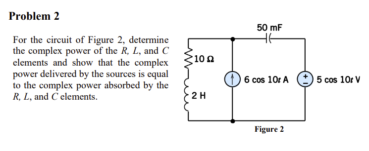 Problem 2 For the circuit of Figure 2 , determine