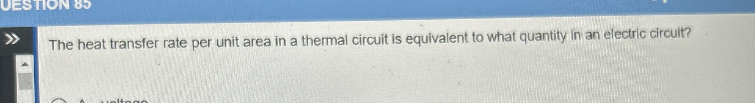 The heat transfer rate per unit area in a thermal