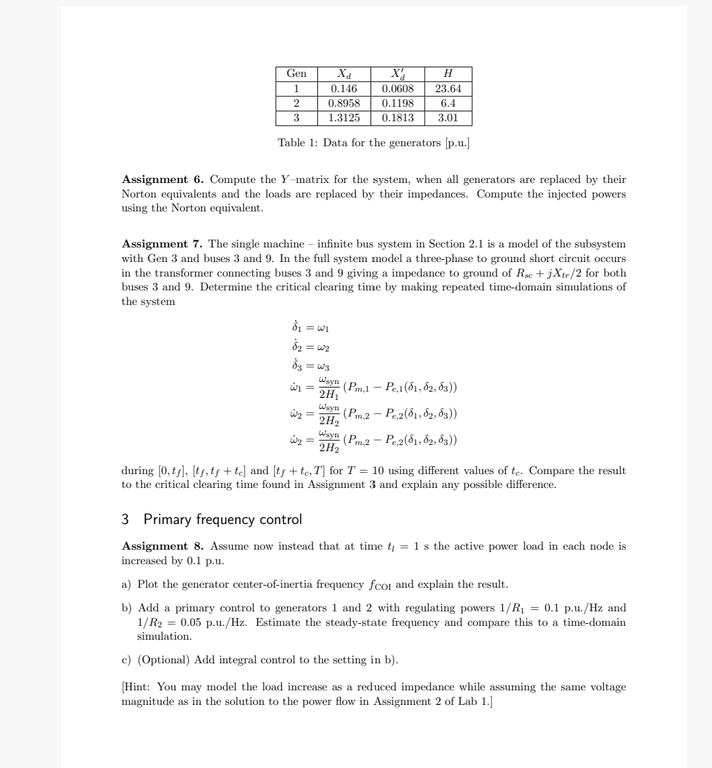 \ table [ [ Gen , x d , x d ' , H